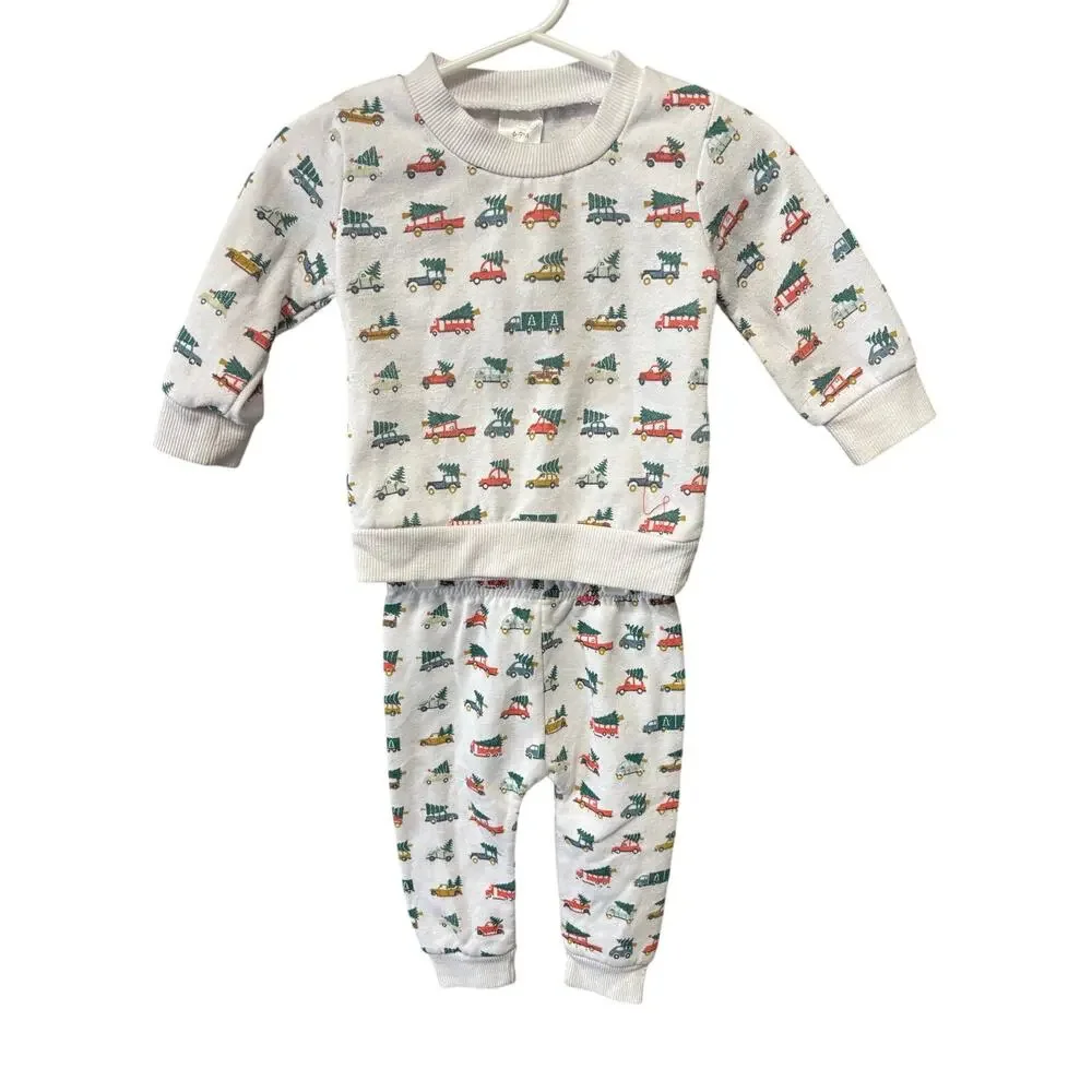 Christmas Tree Truck Sweater Set - Lila & Jack - 6-9mo